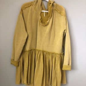 Free People Summer Dreams Hooded Sweatshirt Tunic Top